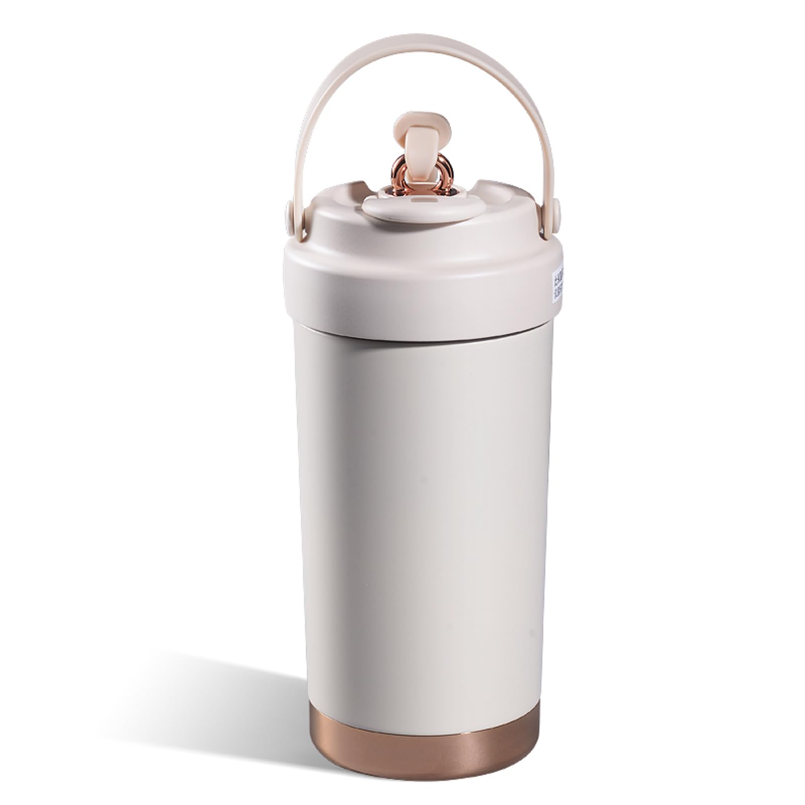 Xinsheinelry Ceramic Coated Water Bottle for Cold Beverages 500ml Large Capacity Leak Proof Straw Lid Coffee Mug Practical Drinkware Women ' s Thermal Cup with Straw