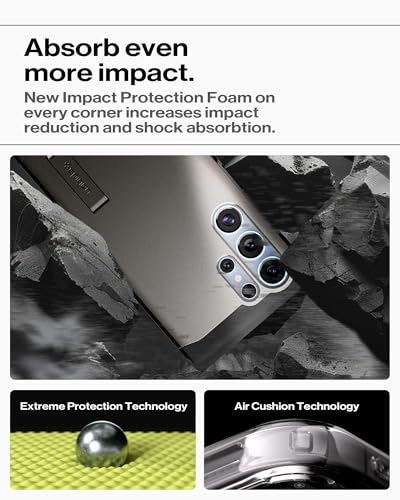 Image of Spigen for Galaxy S25 Ultra Case, Tough Armor MagFit [Kickstand] [Compatible with MagSafe] [Military-Grade Protection] - Gunmetal | (Ai)