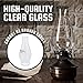 OHLECTRIC 2-5/8-Inch Handblown Clear Glass Chimney for Oil Lamp – Use with Converted Electric Lamps – Ideal Replacement Shade for Oil Lamps, 1-Pack OL-39179