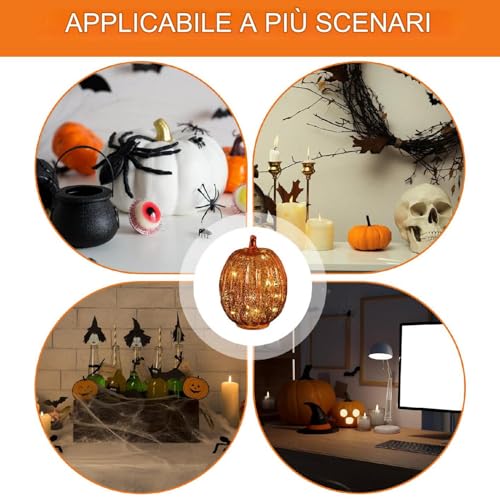Luces de calabaza decorativas para adornos de otoño y centros de mesa con temporizador 4