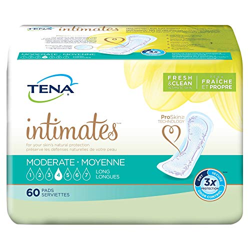 TENA Intimates Moderate Bladder Leakage Pad for Women, Moderate Absorbency, Long Length, 60 count