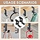 Smomend 2PCS Kopfhörer Ständer, Headphone Stand Schreibtisch Kopfhöreraufhänger, Platzsparender Headset Halter für Schreibtisch, Verstellbarer headset halterung tisch mit Multifunktionaler Nutzung