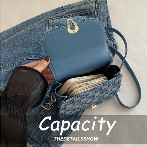 Checkered Crossbody Bag 2000s Checkered Crossbody Bag Vintage Chessboard Flap Shoulder Purse Y2k Denim Grunge Patchwork Purse4