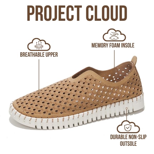 Image of Project Cloud Womens Shoes - Lightweight Summer Loafers for Women with Memory Foam Insole - Stylish & Comfortable Womens Loafers - Perfect Spring Shoes for Women 2026 (Lily)