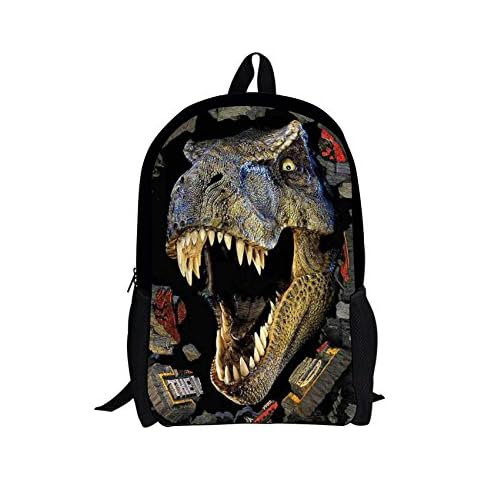 LifeGenius Dinosaur Backpacks For Kids 17 Inch Lightweight Casual School Bags Cover
