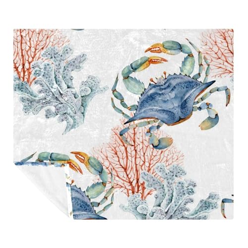 Couverture lit et sofa douce légère en microfibre plaid imprimé marin 150x200 - 2