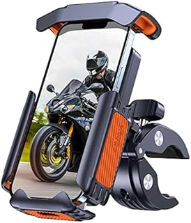 2022 Newest VICSEED Bike Phone Mount, [No.1 Full Protection & Solid Grip] Motorcycle Phone Mount [0.1S Release] 360° Handlebar Bike Phone Holder for Bicycle Scooter, Big Phones & Thick Cases All Phone