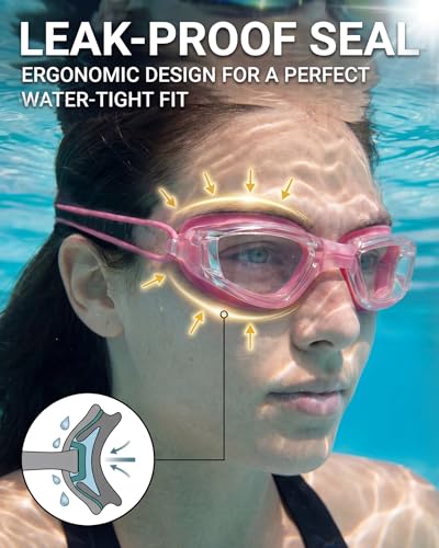 Image of Aegend Swim Goggles, Swimming Goggles No Leaking Full Protect Adult Youth