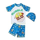 [Paw Patrol] 子供水着 パウパトロール キッズ 水着セット 女の子 男の子 ラッシュガード 上下＋帽子 3点セット スイムウェア 海 プール 水遊び キャラクター S～XXL (JP, アルファベット, XL, デザイン6)