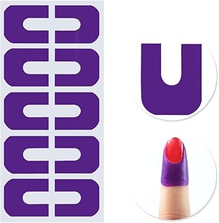 10Pcs Nail Polish Protector Tape U-Shaped Peel Off Stencil for Clean Application, Self Adhesive Manicure Guide