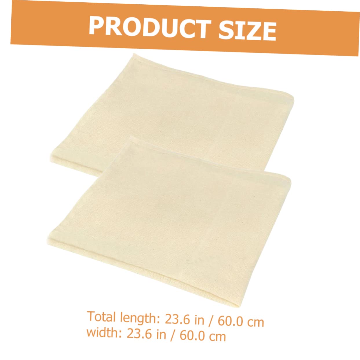 LALADEFIEE 2pcs Reusable Cheesecloths for Straining and Cooking Unbleached Filter Cloths for Yogurt Cheese Making and Basting Multi-use Kitchen Supplies