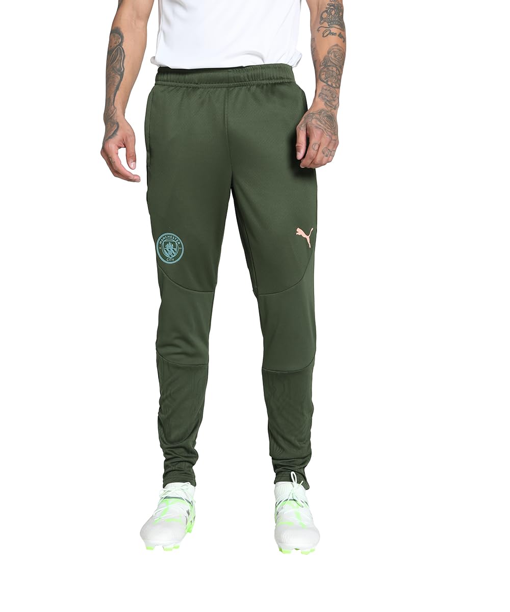 PUMA Manchester City Men's Training Trousers, M, Myrtle Bold Blue Green
