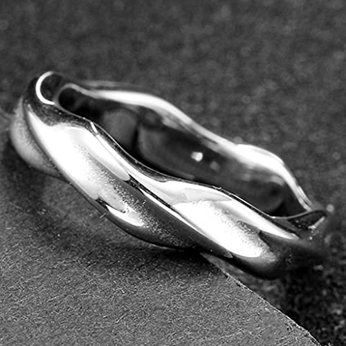 Jude Jewelers 6mm Stainless Steel Simple Plain Twisted Wave Braided Wedding Band Ring4