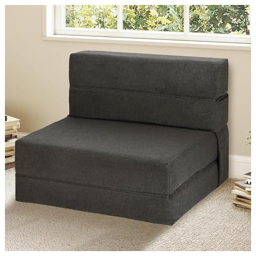 CATMIX Folding Sofa Bed, Foldable Couch Floor Futon Couch, Foldable Sofa Bed Convertible Floor Sleeper Chair with Brace Against The Wall for Living Room, Bedroom, Guest Room, Twin