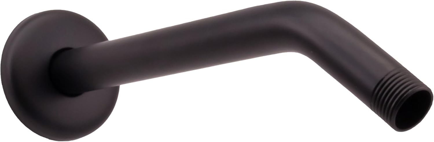 Westbrass D302-1-50-12 1/2" IPS x 10" Wall Mount Shower Arm with Sure Grip Flange, Oil Rubbed Bronze (50-Pack)