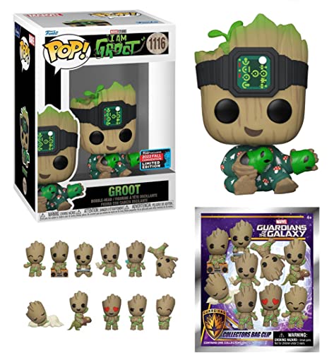 The Groot Man Tree Funko Guardianes de la Galaxia Bundle: Funko POP! Marvel: I am Groot - Groot NYCC...