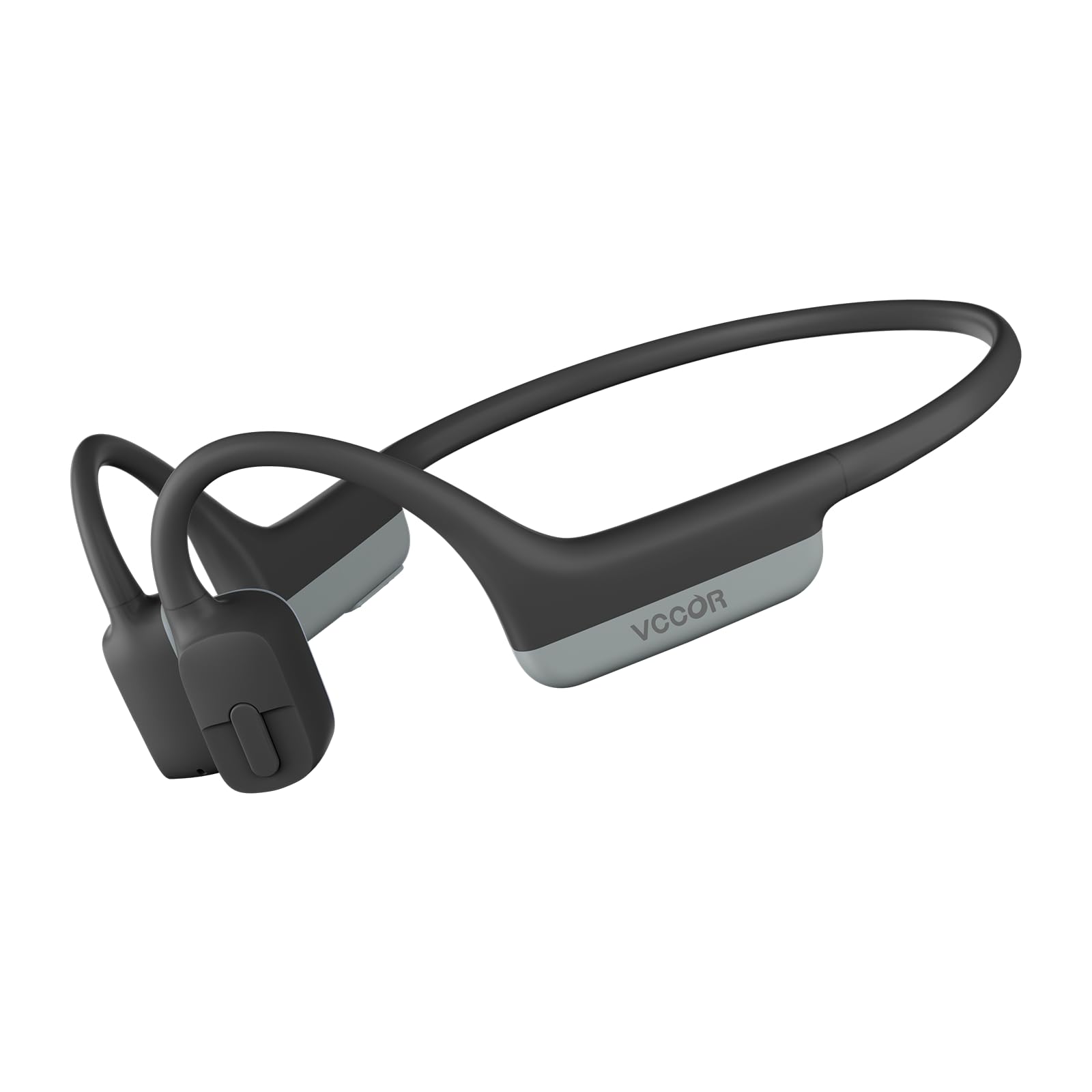 Auriculares deportivos Bluetooth de oreja abierta, color gris, auriculares inalámbricos de conducción ósea
