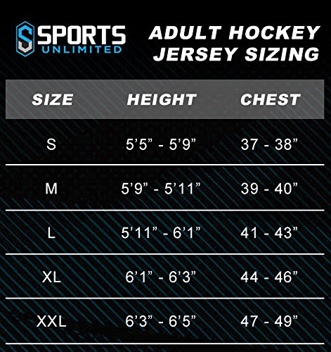 Camisa de treino de hóquei para adultos Sports Unlimited para homens, Branco, Large