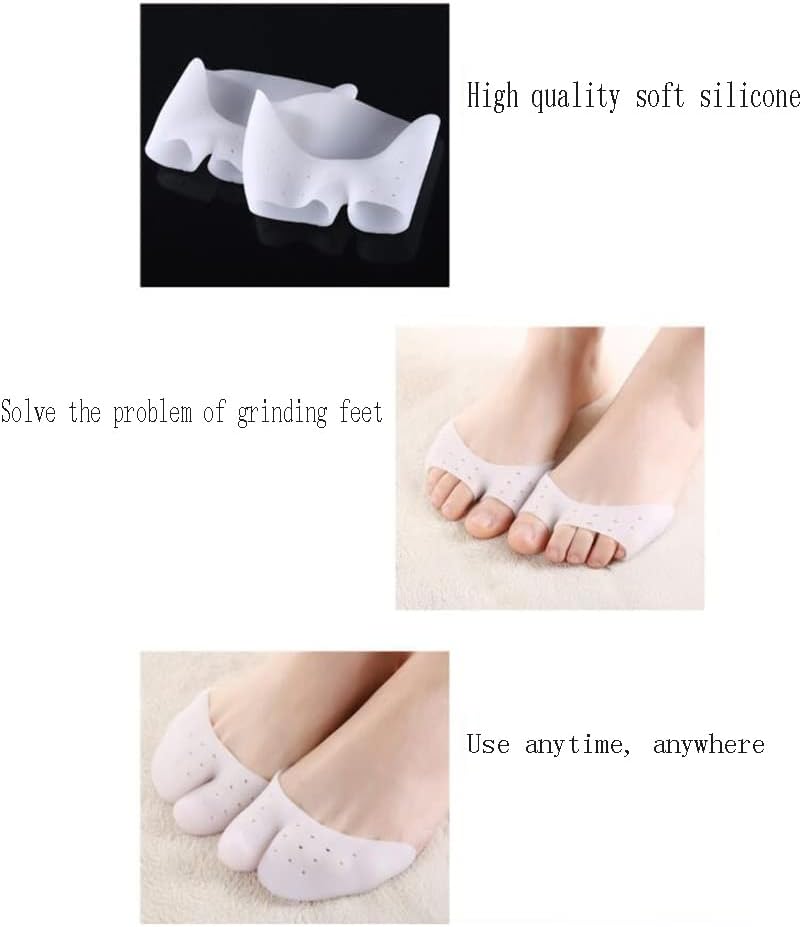 DEAVER Silicone Toe Protector,for Shoes Soft Forefoot,Breathable All Round Gel Toe Pads Ballet and Athletes Pointe Shoes Support Sleeve Toe Caps Cushions
