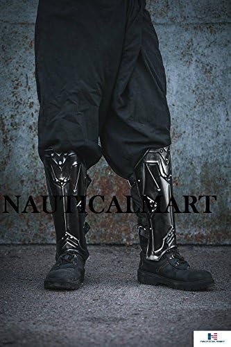 Halloween LARP Armor Legs Protection Dwarf Style Leg Greaves by NauticalMart