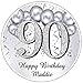 SILVER 70TH BIRTHDAY PARTY FAVOR STICKERS LABELS PERSONALIZED