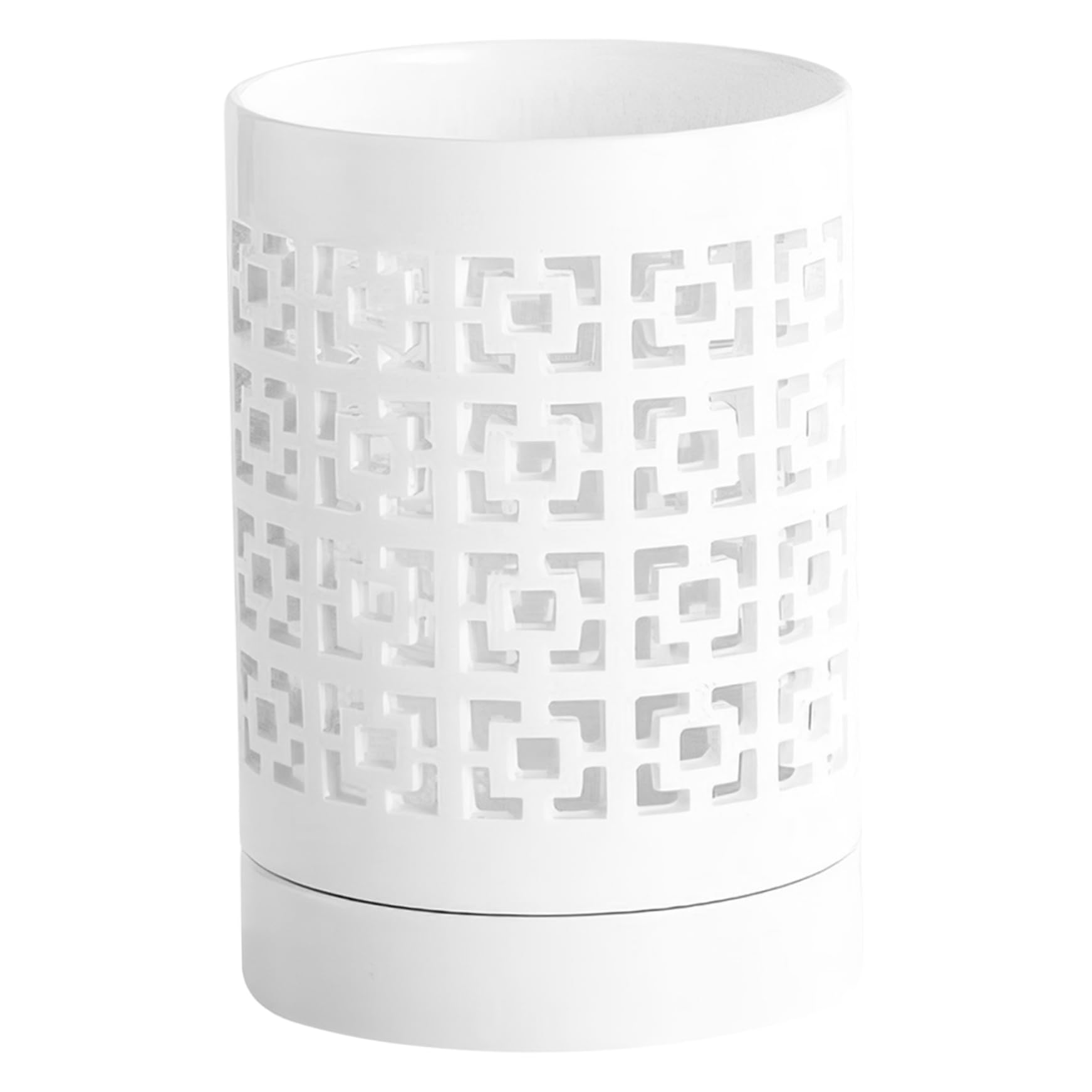 Licsaliwe White Ceramic Orchid Pot With Drainage Holes & Saucer, 4 Inch Ventilated Planter For Repotting Indoor Plants