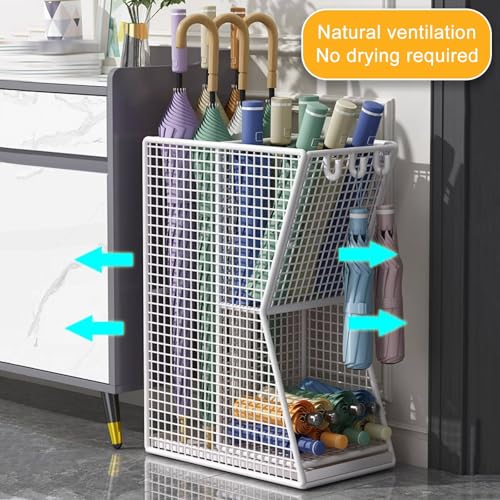 Porte-parapluie d'intérieur en métal blanc pour hôtel et maison
