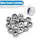 Yinpecly 120PCS M4 Locknuts M4x0.7mm Nylon Insert Hex Lock Nuts 304 Stainless Steel Metric Self-Locking Nylon Lock Nut for Industrial Construction Fasteners