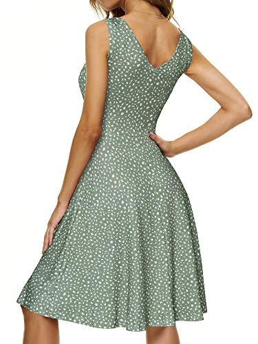 FENSACE Women's Sleeveless Floral Midi Dress Casual Tank Dress4