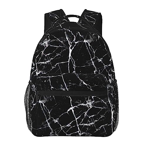 Sac à dos de voyage décontracté imprimé marbre pour homme et femme moderne