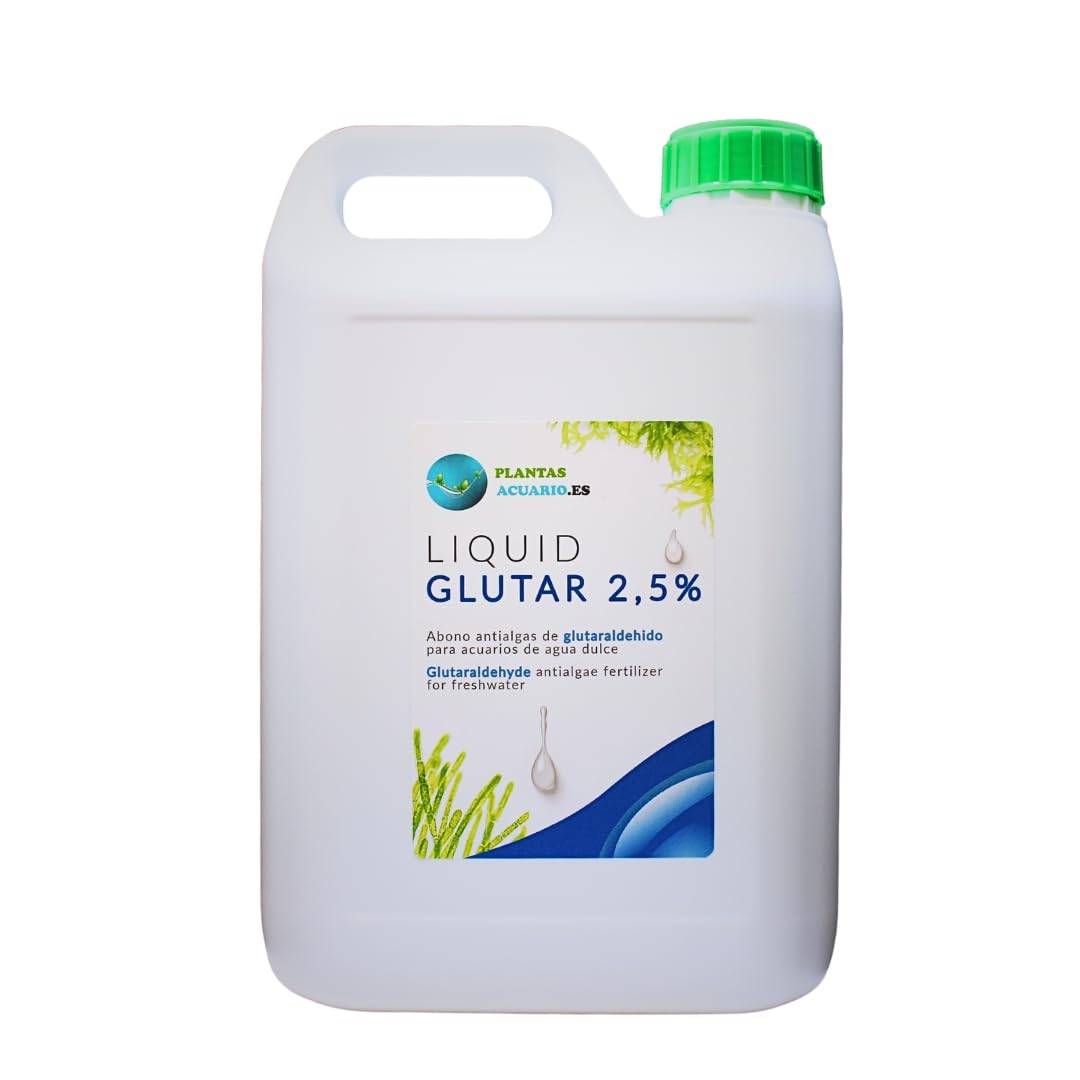 Abono Glutaraldehído para acuarios plantados 5 litros, Suplemento de Carbono orgánico para Las Plantas acuáticas