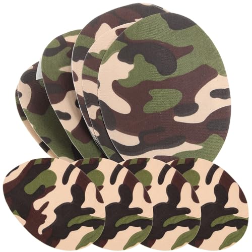 Toyvian 10 Unidades Parches de Camuflaje para Ropa de Poliéster, Fáciles de Usar y Duraderos, Ideales para Decoración DIY y Reparación de Prendas