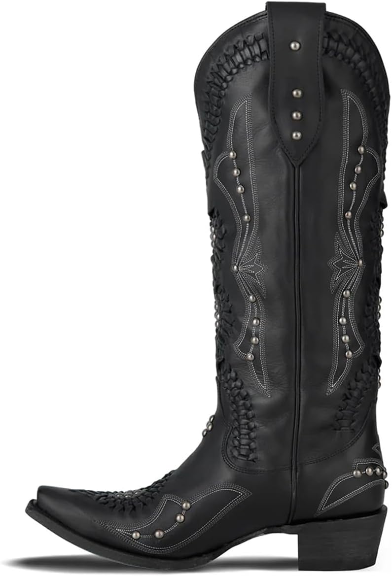 Yolkomo Cowboy Boots for Women Knee High Western Cowgirl Boots