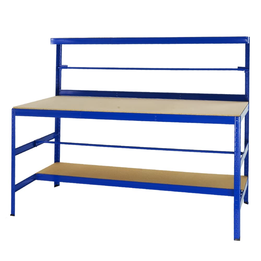 PROREGAL Tavolo da imballaggio Tiger | Portata 300 kg | AxLxP 150x180x75 cm | Blu