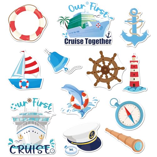 Imanes decorativos para puerta tema crucero 12 unidades