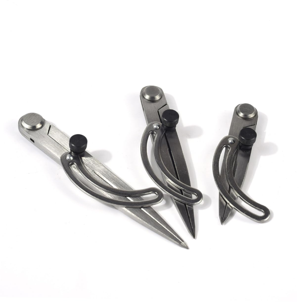 ULDIGI Leather Tool Adjustable Wing Divider Precision Wing Divider Compas Spacing Rotary Tool Leather Gauge Ruler Leather Divider Gauge Leather Scratch Gauge Silver