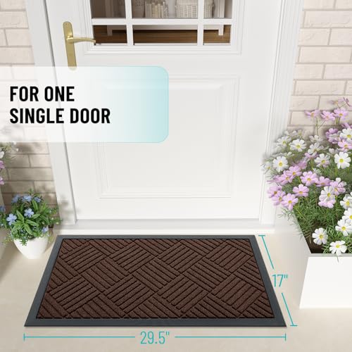 Image of OLANLY Front Door Mat Outside Entrance, Waterproof Heavy-Duty Doormat
