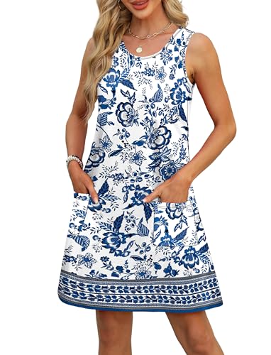 OFEEFAN Summer Dresses for Women Casual Sundress with Pocket Beach Cover Up Swimsuit3