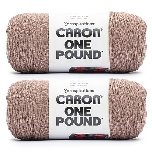Image of Caron One Pound Truffle Yarn - 2 Pack of 16oz /453.6g - Acrylic - #4 Worsted (Medium) - 812 Yards - Knitting & Crochet