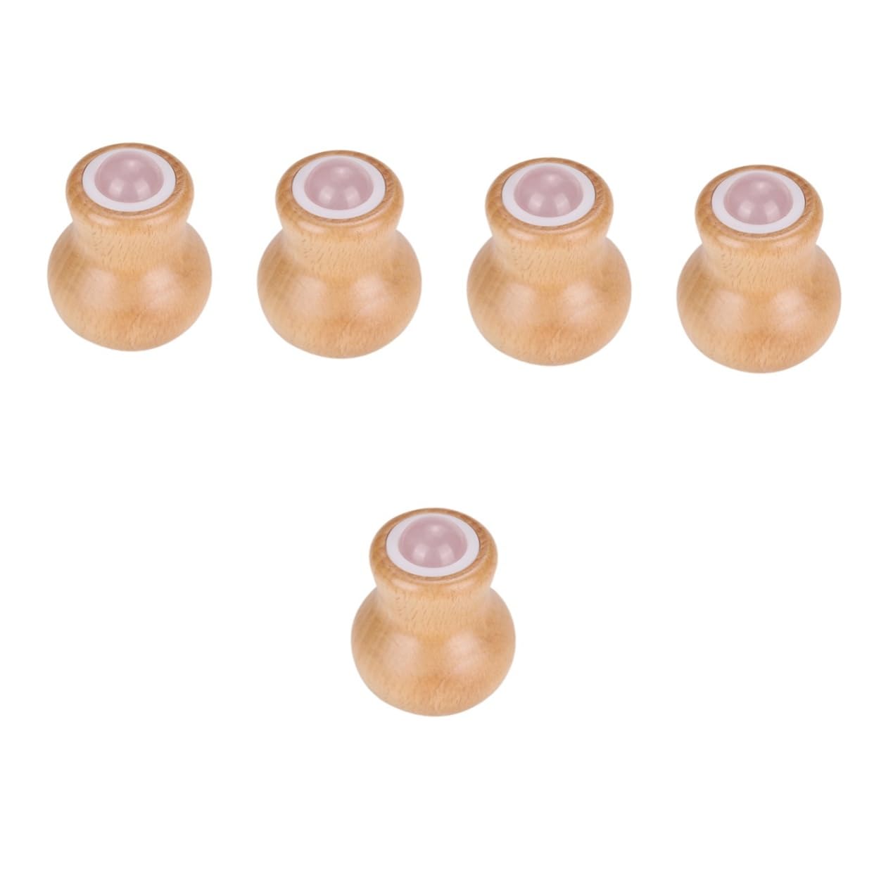 SHERCHPRY 5pcs Jade Facial Massage Roller for Neck and Face Care Portable Skin Roller Tool for Eye Puffiness Relief Compact Design for Easy Storage and Use