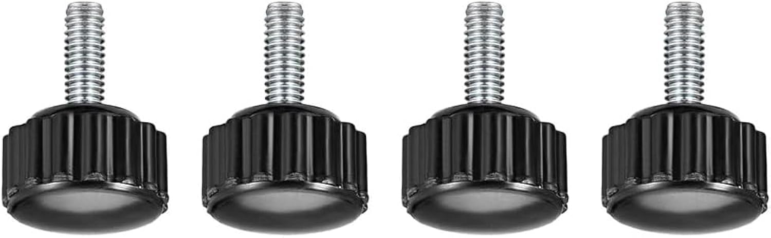Boxonly Knurled Thumb Screw for Saw Drill Press Lathe and Routing Jigs Packaging Machinery Printing Equipment Clamping Knobs Grip Threaded Hand Bolt Knobs M4 x 10mm 4pcs