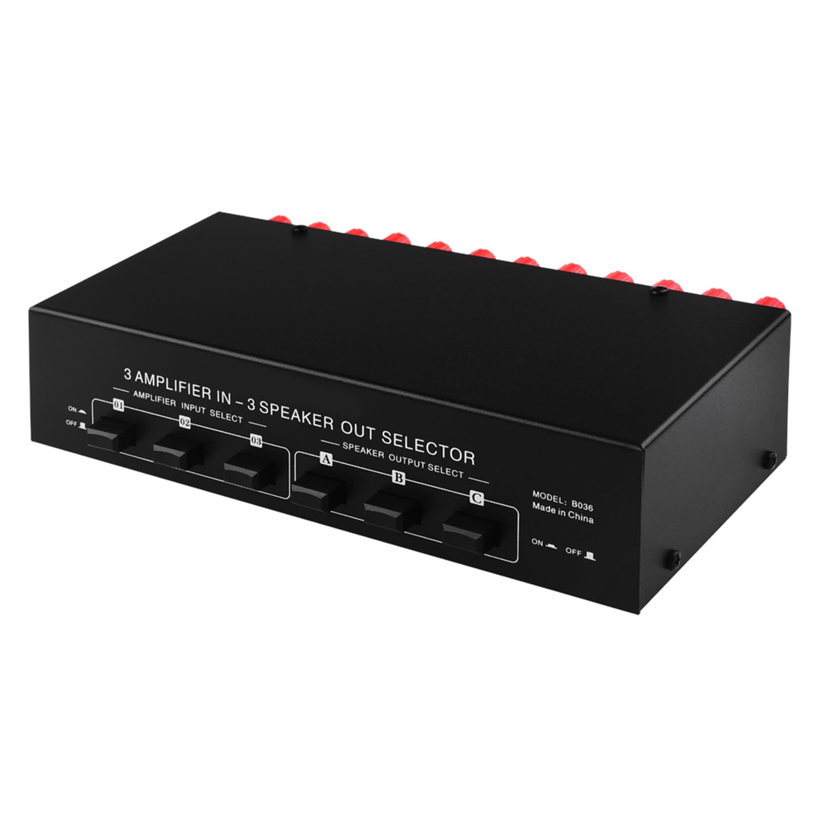 Irfora Przełącznik Głośnikowy 3 Wejścia 3 Wyjścia do Systemów Audio,