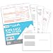 1099 MISC Forms 2019, 4 Part Tax Forms Kit, 25 Vendor Kit of Laser Forms Designed for QuickBooks and Accounting Software, 25 Self Seal Envelopes Included
