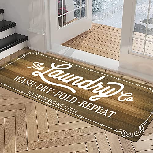 Image of Pauwer Laundry Room Rug Runner 20 inchx48 inch, Non Slip Waterproof Laundry Mat
