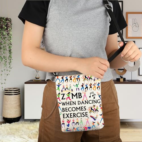 Image of Zumba Dance Gift Zumba When Dancing Becomes Exercise Crossbody Bag Zumba Lover Gift
