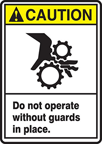 Panneau Attention Machine Signalisation Sécurité Plastique Accuform MRQM603VP 10x7 Pouces