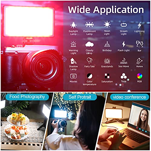 Weeylite RB08P RGB LED Video Videoleuchte Licht, Kameralicht, Mini-LED-Panel zweifarbig Dimmbar 2500K~8500K, ingebauter… – Bild 4