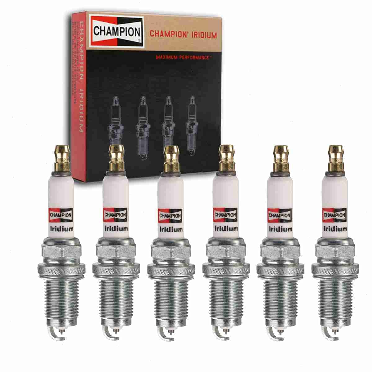 Sixity Auto 6 pc Champion Iridium Spark Plugs compatible with Honda Pilot 3.5L V6 2005-2008
