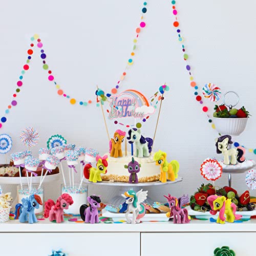 OSDUE 13 stuks taartfiguren, kinderverjaardag, minifiguren, taartdecoratie, cupcake-figuren, speelgoed, cartoon… - Image 5