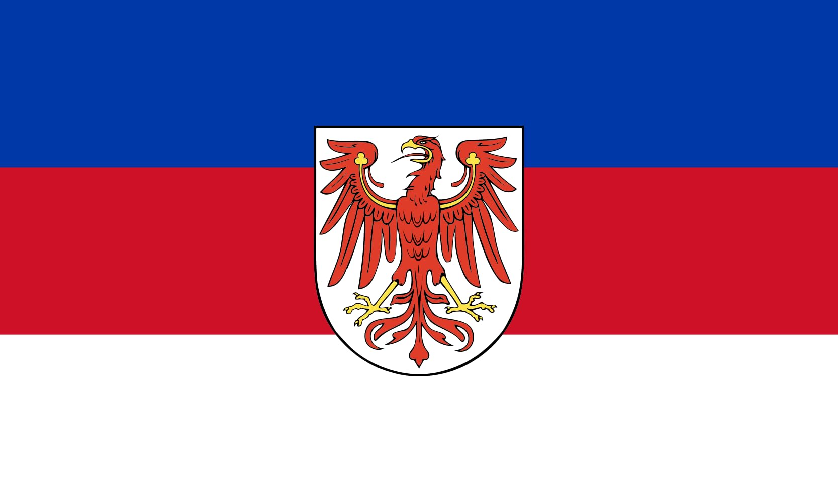 Drapeau Dolnoserbski 1.35m² grand format de qualité supérieure pour mât